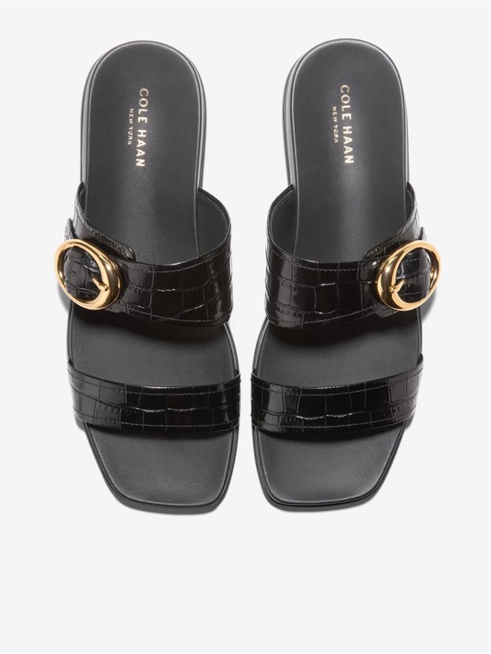 Cole Haan Shoes - Cole Haan croc Black Slide Sandals